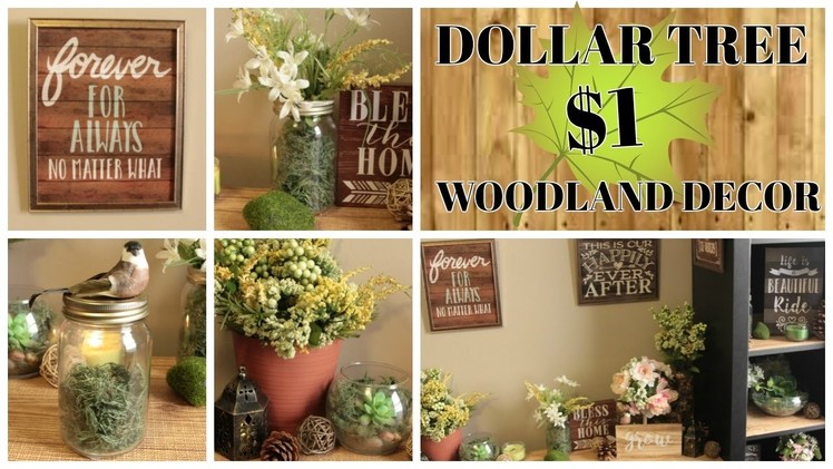 $1 DOLLAR TREE WOODLAND HOME DECOR IDEAS