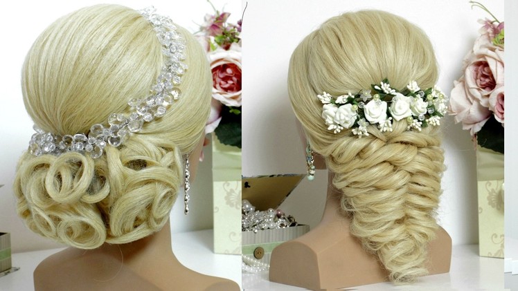 2 bridal prom hairstyles for long hair tutorial