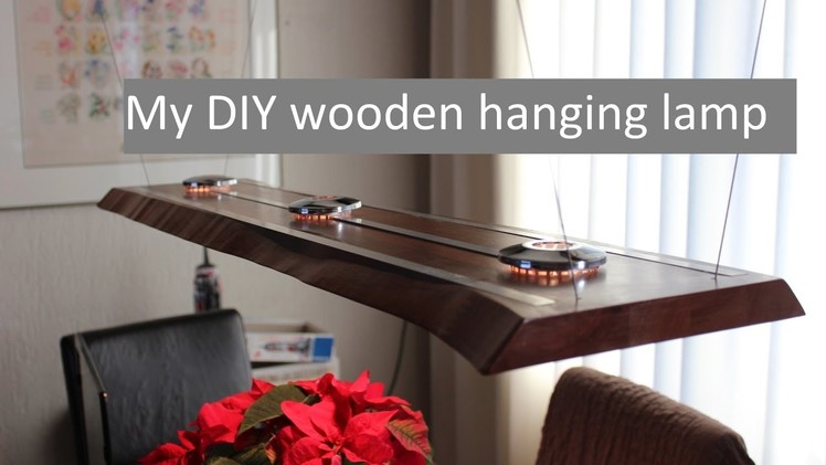 A wooden LED hanging lamp - design and making