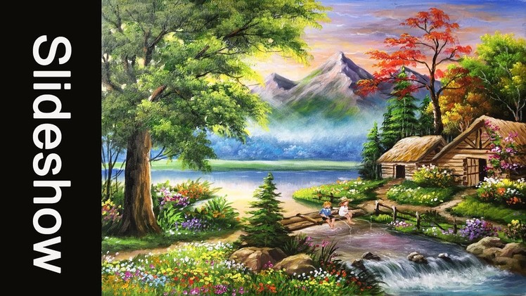 Beautiful Landscape Acrylic Painting - Slideshow version