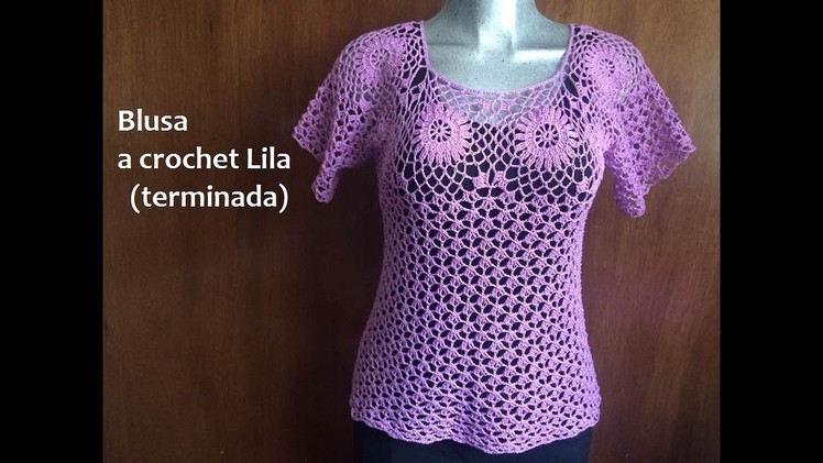 Blusa a crochet  Lila  (terminada)