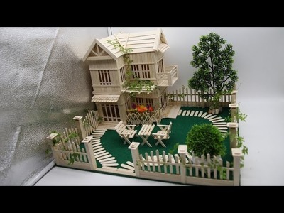 Building Popsicle Stick Mansion - Popsicle Garden Villa - Dreamhouse