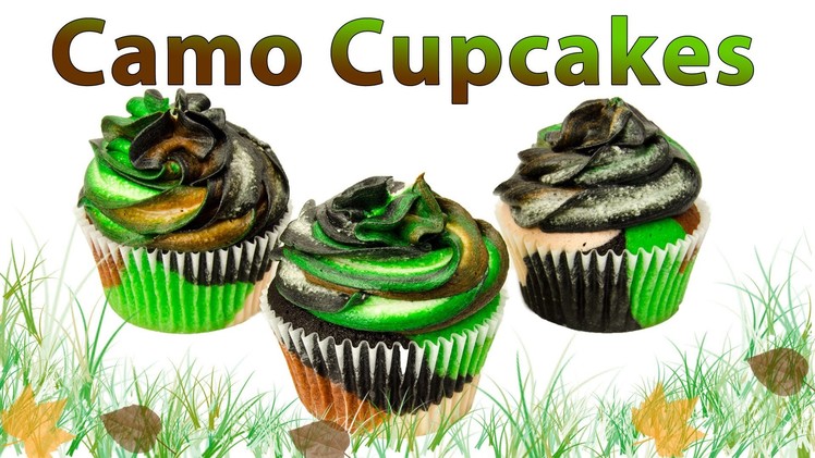 Camouflage Cupcakes: How to Make Camo Cupcakes by Cookies Cupcakes and Cardio