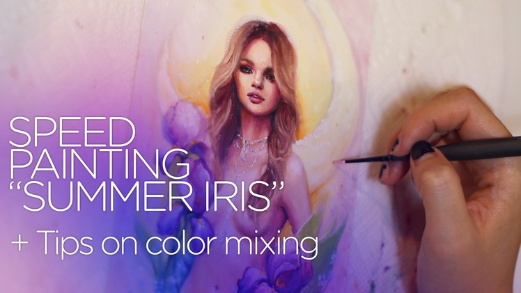 COLOR MIXING WITH OILS || painting tutorial "Summer Iris"