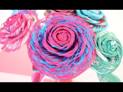 Como hacer una rosa de tela de dos colores. Fabric Flowers Roses. Día de las madres - Loveluzlop