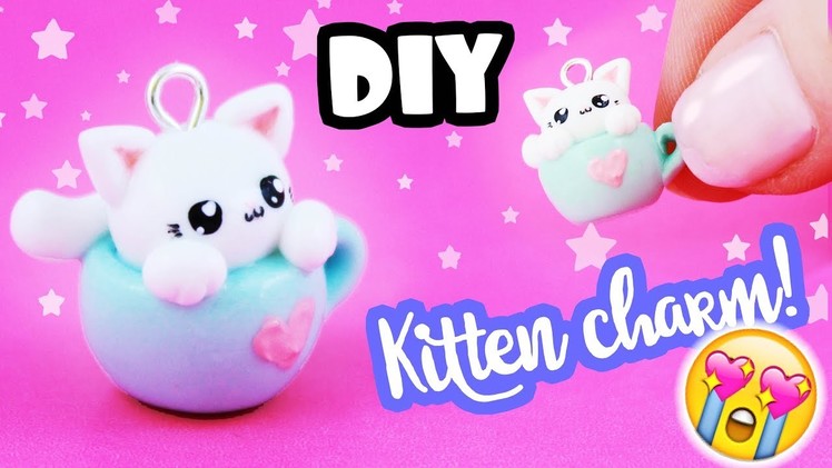 DIY KITTEN in mug CHARM!! - So Cute!! | Kawaii Friday