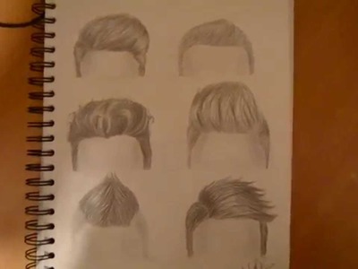 Drawing 6 boy hairstyles ▶By MarryRdBSongs