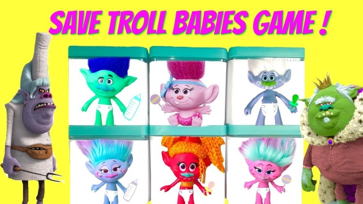 Dreamworks Trolls Movie Save the Baby Poppy Branch Trolls Game   Disk Drop