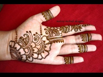 Easy simple mehndi henna designs tutorials-Mehndi design for hands begineers