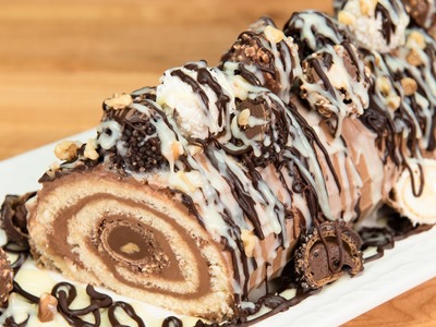 Ferrero Rocher & Nutella Cake Roll  from Cookies Cupcakes and Cardio
