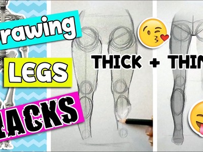 ❤ HACKS on How to Draw LEG POSES ❤ thin and thick Legs ❤ ARTIST LIFE HACKS