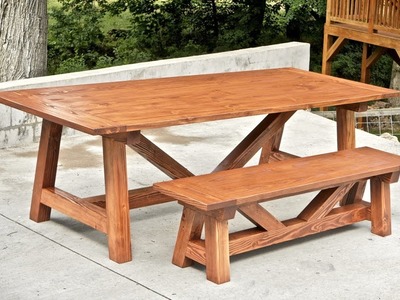 How To Build A Farmhouse Table and Benches For $250 | Woodworking DIY