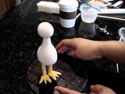How to make a Standing Gumpaste Stork - Part 3- body and head