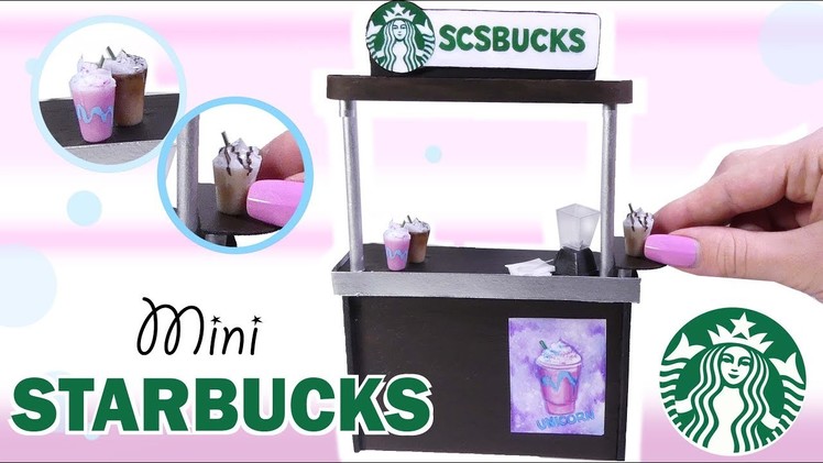 How To Miniature Starbucks Tutorial. DIY Doll.Dollhouse
