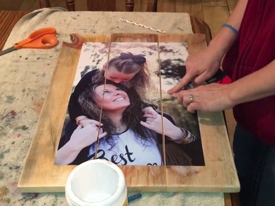 How to Mod Podge a Picture to a Wooden Canvas
