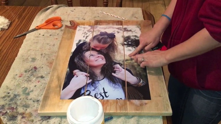 How to Mod Podge a Picture to a Wooden Canvas