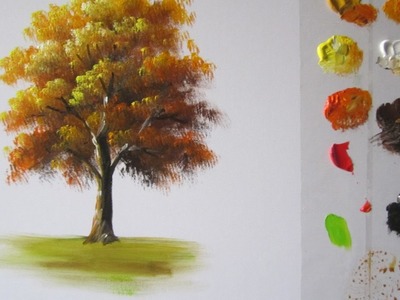 How to Paint a Tree in Acrylics lesson 1