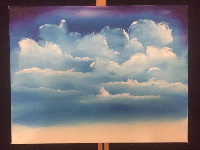 How to paint easy clouds (acrylic)