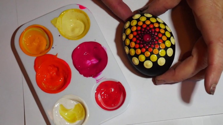 How to paint rock mandalas #9-Vibrant Eggs