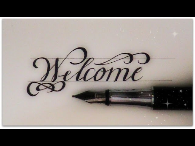 How to write in cursive - welcome for beginners (calligraphy)