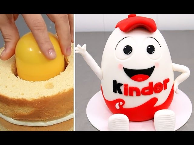 Huge Kinder Surprise Cake with SURPRISE TOY Inside How To Make by Cakes StepbyStep