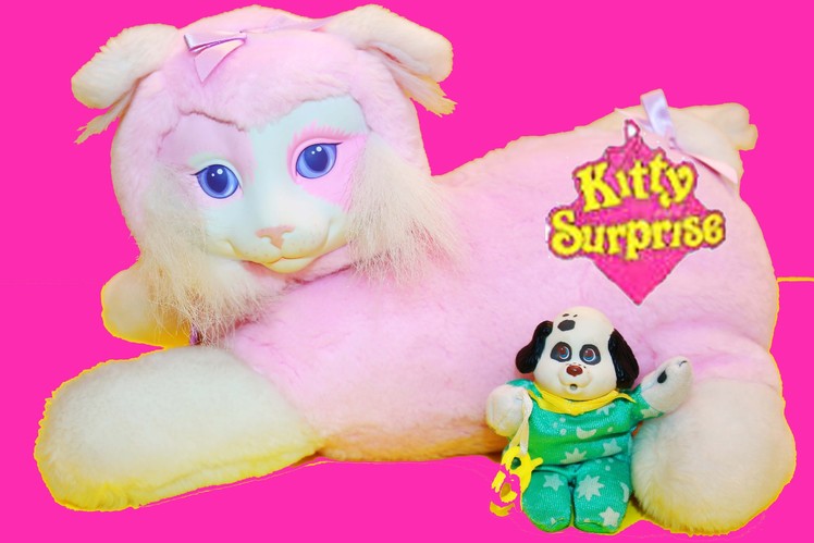 HUGE Surprise KITTY SURPRISE Toy Video VINTAGE Puppy Surprise Dog Toys Fun Giant Lots of Cats
