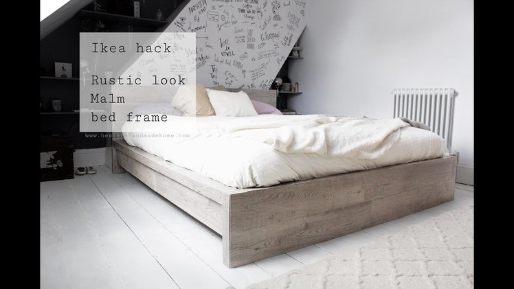 Ikea hack, rustic look for Malm bed frame