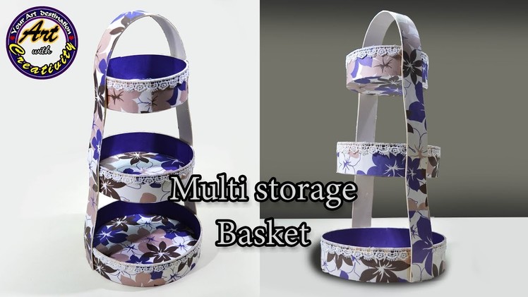 Multi Storage Basket | Best out of waste | DIY | Art with Creativity 217