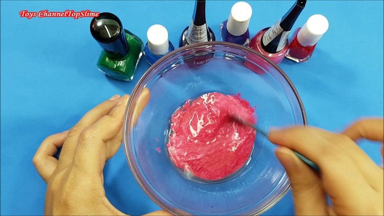Nail Polish Slime with Cooking oil, 2 ingredient Slime, Easy Slime Recipe, No Glue,No Borax