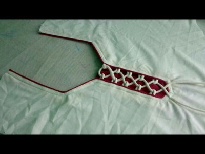 Piping&Dori sweet heart neck design cutting and stitching in Hindi
