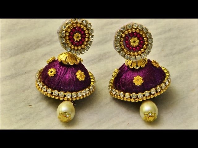 Silk thread earrings beautiful unique