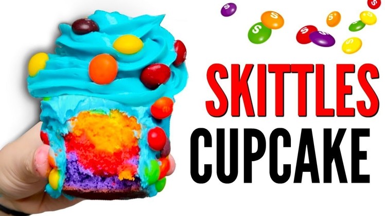 THE SKITTLES CUPCAKE DIY | How To Candy Cupcakes