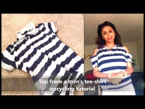 Top from a Men's tee-shirt upcycling tutorial :)