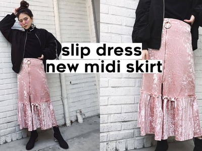 ✂️Upcycle Slip Dress to Midi Skirt | Qformation EP.2
