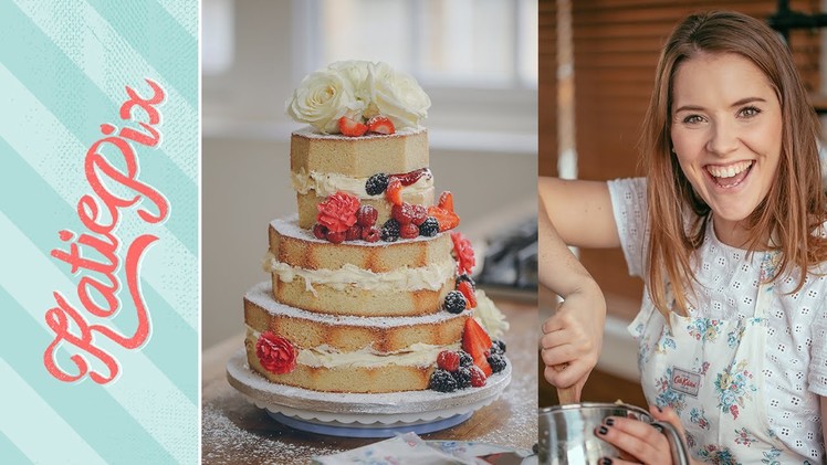 3-Tier Homemade Naked Wedding Cake Recipe with Cath Kidston | Katie Pix