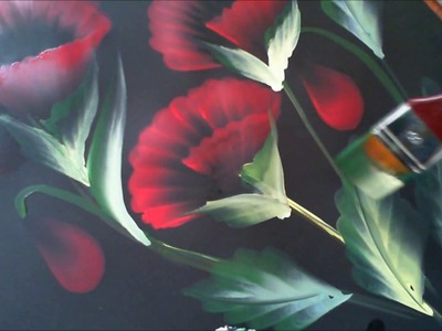 Acrylic Painting- One Stroke Technique Floral with size 50 brush