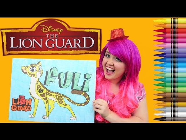 Coloring Fuli The Lion Guard Disney GIANT Coloring Book Page Crayola Crayons | KiMMi THE CLOWN