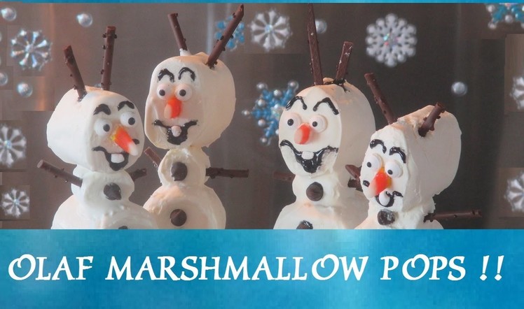 FROZEN - Olaf Marshmallow Pops! Do you want to build a snowman? Inspired by Disney Frozen Movie