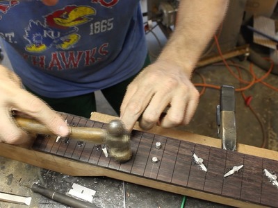 Guitar Build - Part 10 - Inlaying the fretboard