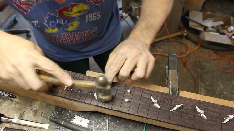 Guitar Build - Part 10 - Inlaying the fretboard