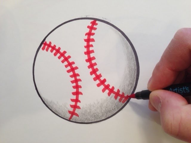 How to Draw a Baseball - Easy and Fast