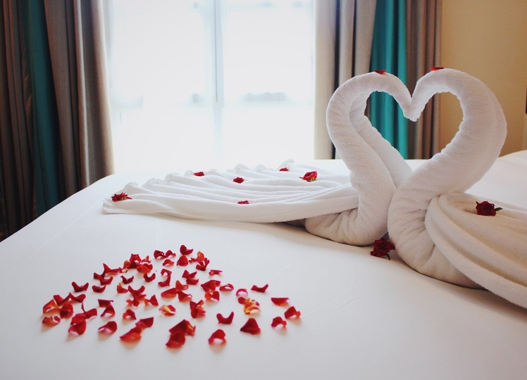 How to make swans by towels