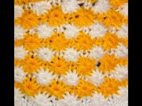 Knit Pattern हिंदी. बुनाई डिजाइन - 33 * 2 Color FLOWER EASY *