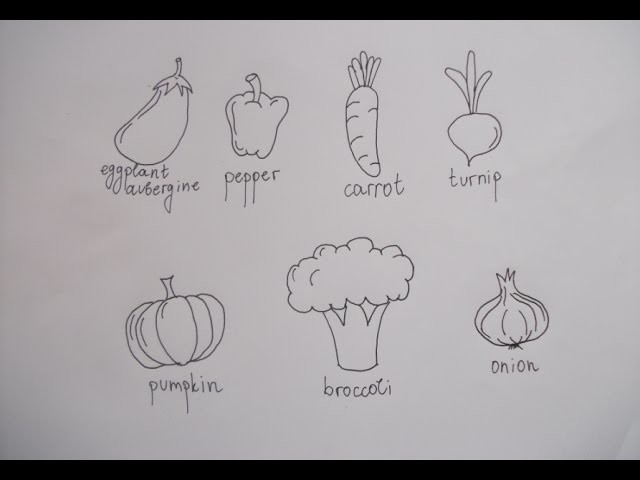 Learn to draw 7 different vegetables [SUPER EASY] | Tutorial