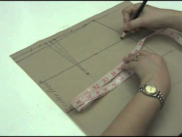 Lesson 2-27 LARGE Front Skirt Part 3 - PATTERN MAKING OF A BASIC DRESS WITH WAISTLINE