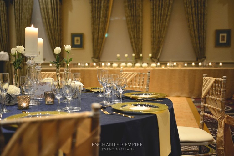 Navy and Gold Wedding Theme, styled by Enchanted Empire, Event Artisans