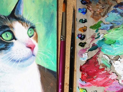 Oil Painting Time Lapse | Portrait of my cat