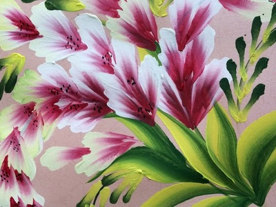 One Stroke Painting- Shell Stroke Simple Decorative Flowers