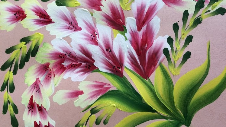 One Stroke Painting- Shell Stroke Simple Decorative Flowers