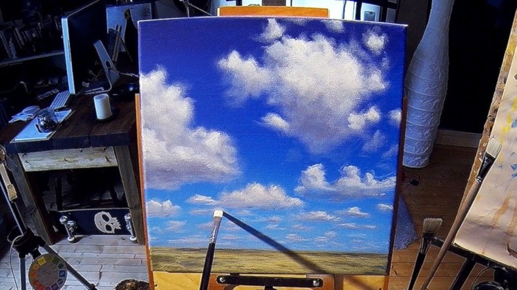 Painting Simple Clouds - Acrylic Painting Lessons preview by nagualero - www.nagualero.com